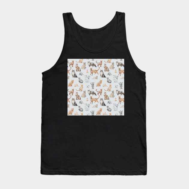 Pencil drawn cat Tank Top by orsinha